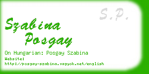 szabina posgay business card